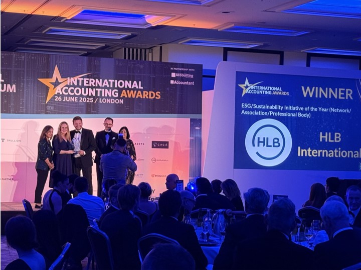 Big night for HLB as they take home Accounting Leader of the Year Award and ESG/Sustainability Initiative of the Year accolades